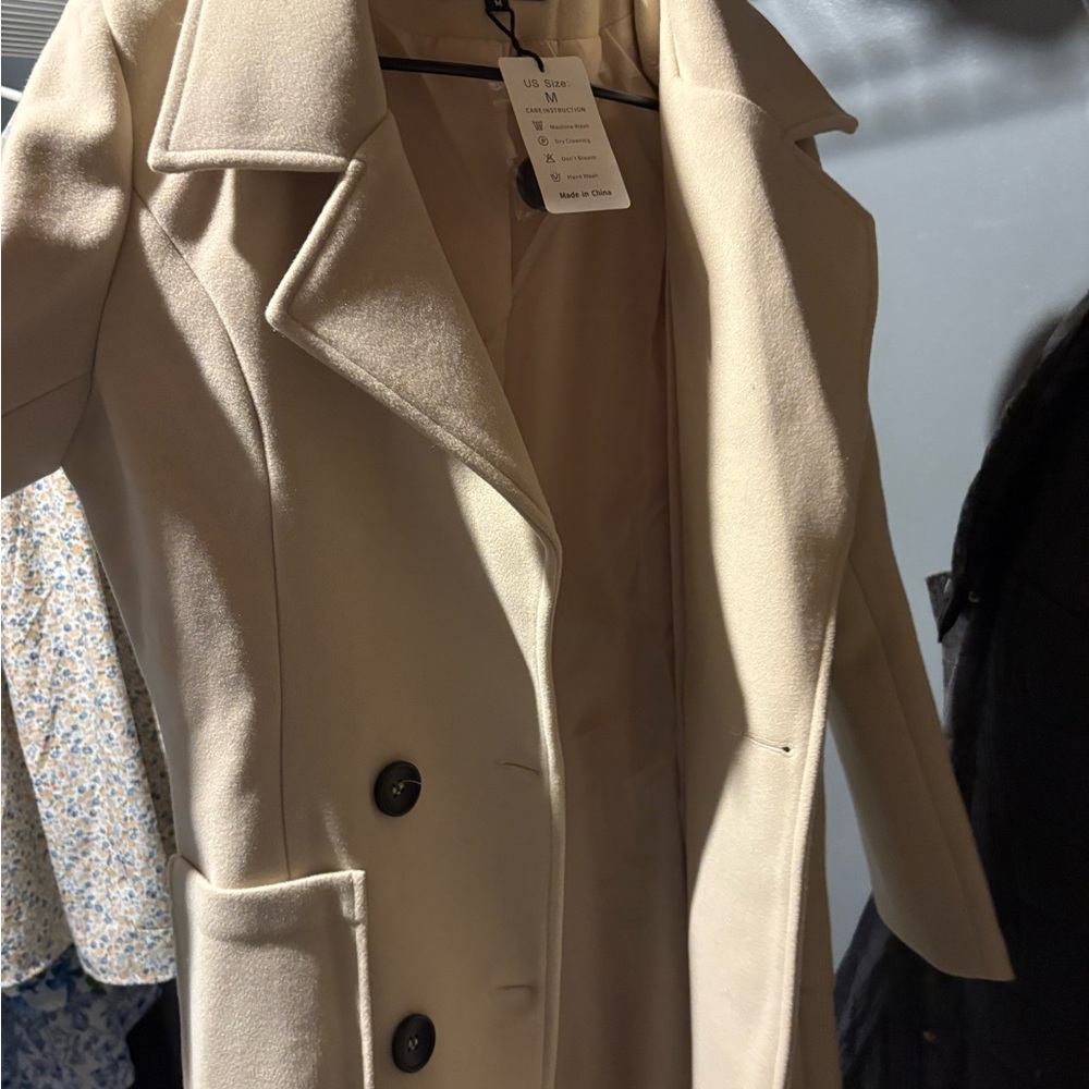 Elegant Cream Women's Coat